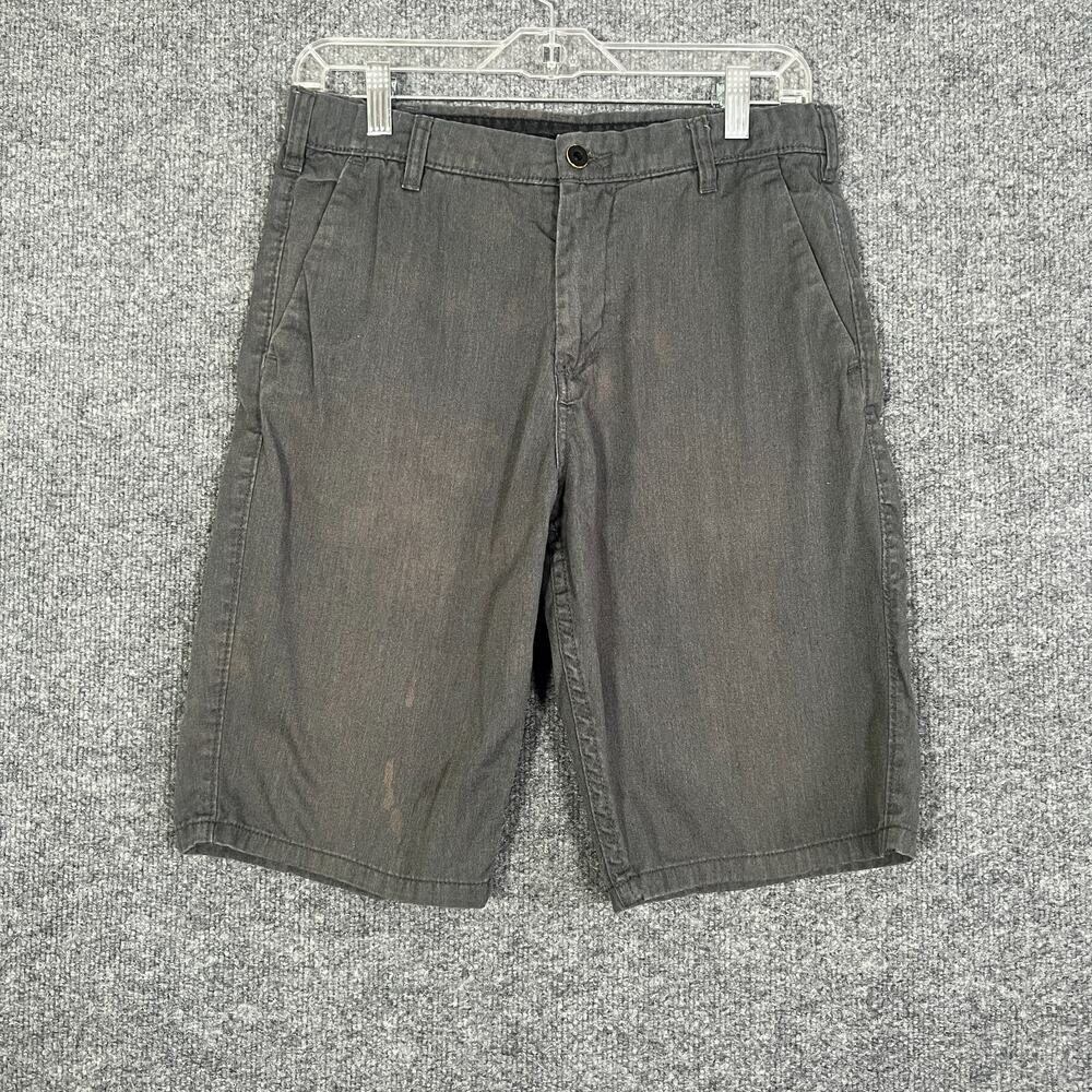 DC Shorts Mens 29 Gray Chino Flat Front Casual Pockets Grunge Flaw - Picture 2 of 9